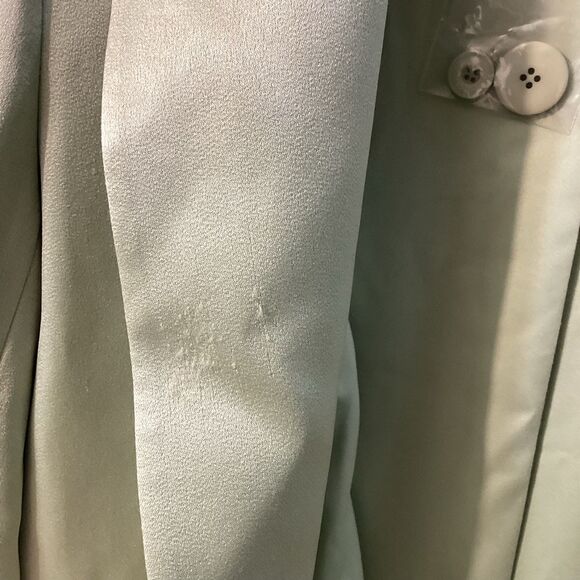 Alice + Olivia Denny Satin Crepe Blazer Jacket Green NWT Size 8 - Picture 13 of 16